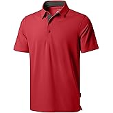 Men's Golf Shirts Dry Fit Moisture Wicking Performance Short Sleeve Collared Polo Shirts for Casual Athletic Business