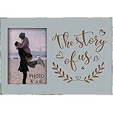 Yudarte Bridal Shower Gift for Bride - Wedding Engagement Gifts for Women Bride to Be,New Couples - Engraved Picture Frame 4x6 Inches Photo