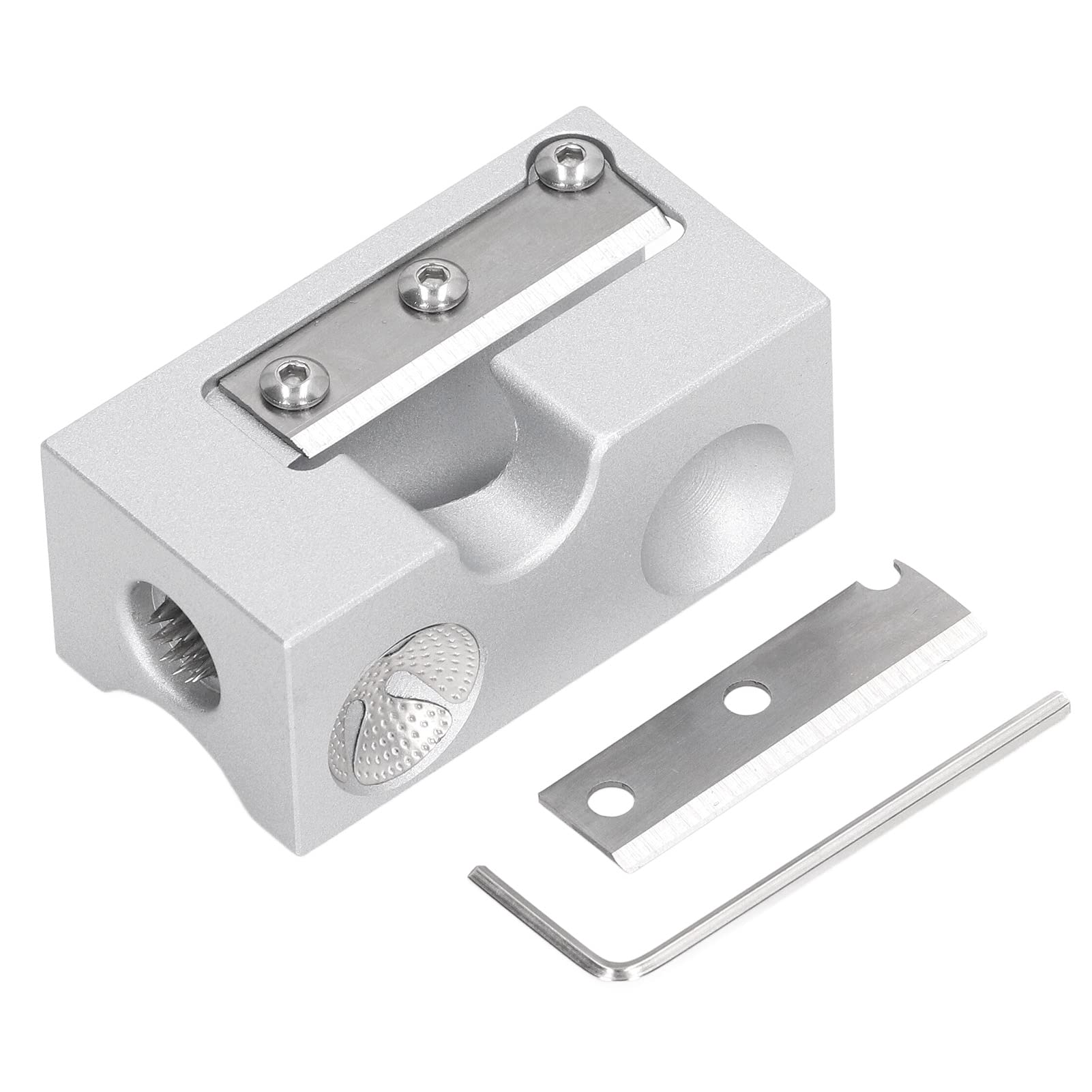 RiToEasysports Multifunctional Tip Repair Shaper, Ergonomic Design Pool Cue Pinprick Blade Accessory for Pool Cue Shaping Silver Billiards Supplies