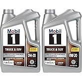 Mobil 1 Truck & SUV Full Synthetic Motor Oil 0W-20, 5 Quart (Pack of 2)