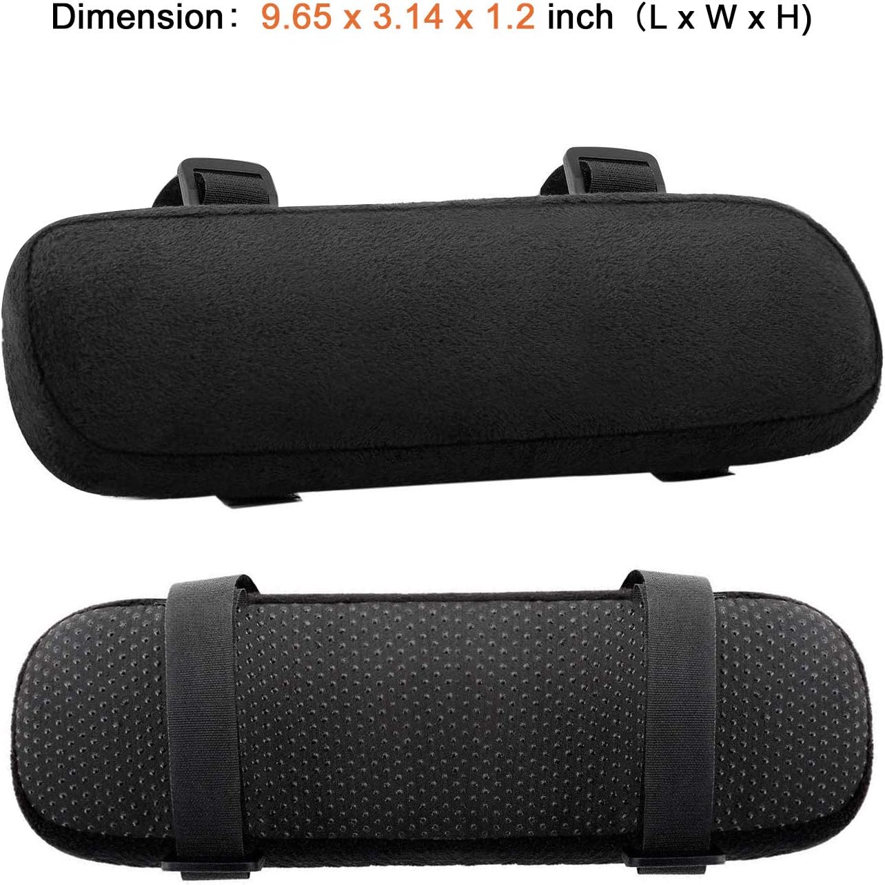 MOSISO Chair Armrest Pads (2 Pack), Memory Foam Home/Office Chair Arm Cover Comfy Computer Gaming Chair Cushion Removable Washable Elbow Support Forearm Pressure Relief, Black : Office Products