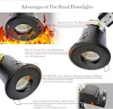 Sweier 4X 90 Min Fire Rated LED Recessed Spotlight 5W 3000K Black view 3