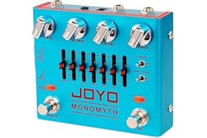 JOYO Bass Guitar Pedals Overdrive Amp Simulator Effect Pedal with 6 Band Graphic EQ and Noise Reduction Switch for Bassist Electric Guitar Bass (MONOMYTH R-26)