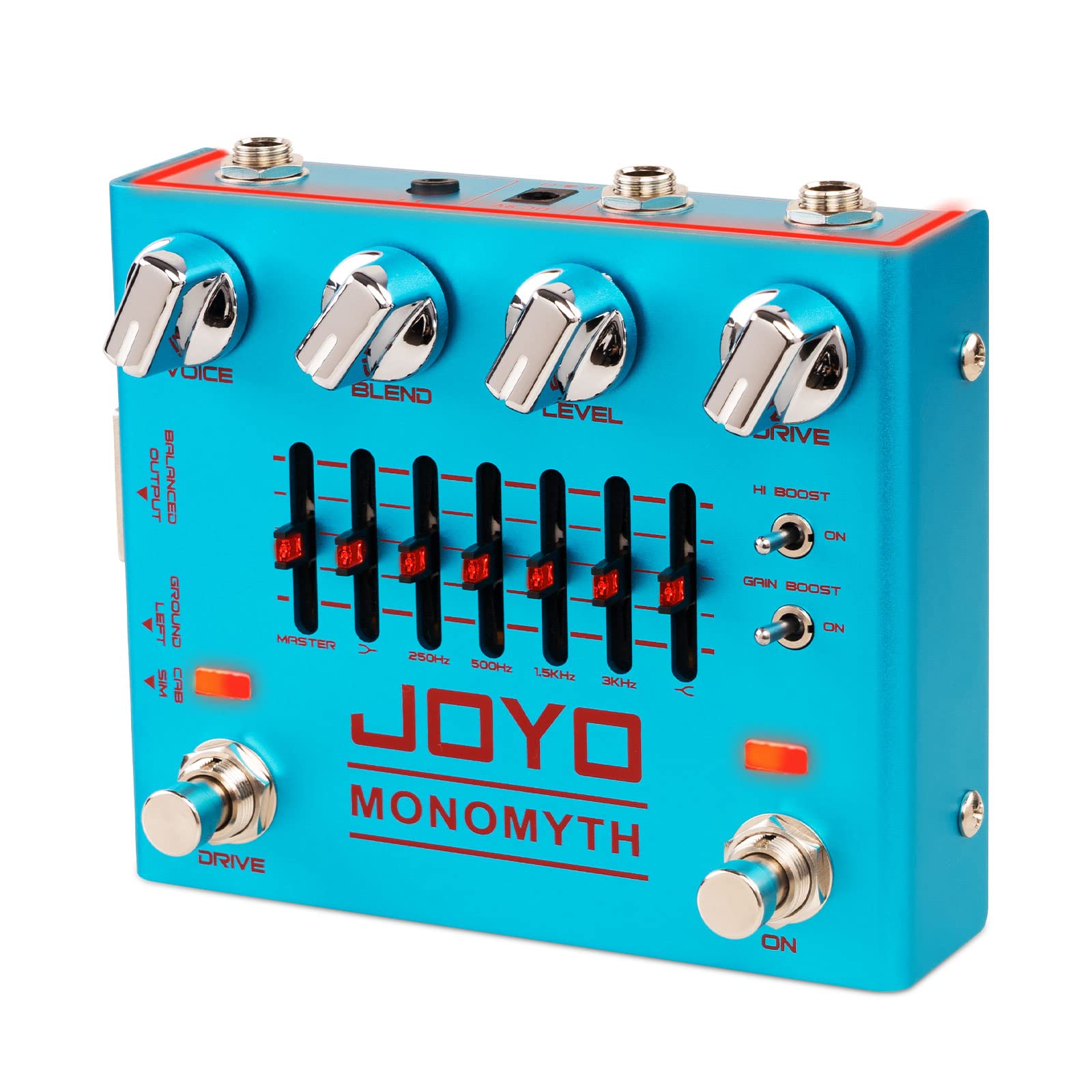 JOYO Bass Guitar Pedals Overdrive Amp Simulator Effect Pedal with EQ and Noise Reduction for Bassist Electric Guitar Bass (MONOMYTH R-26)