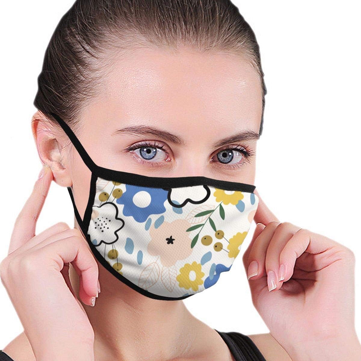 MATILDA RICHARDS Face Mask Dust Mask Pattern Design Flower Anti Pollution Unisex Fashion Mouth Mask,Washed Reusable Face Mask,Can Be Repeatedly Used