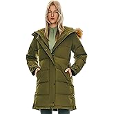 Orolay Women's Thickened Down Coat Long Puffer Jacket with Adjustable Hood Quilted Warm Winter Parka