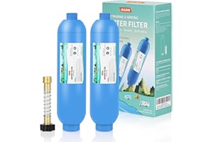OULEME RV Water Filter, Inline Water Hose Filter for Camper, Travel Trailer, Marine, Garden, Pool, NSF Certified, Reduces Bad