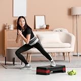 KAYMAN Fitness Steps – Adjustable 10/15 cm Step Height, Red, Home Gym view 6