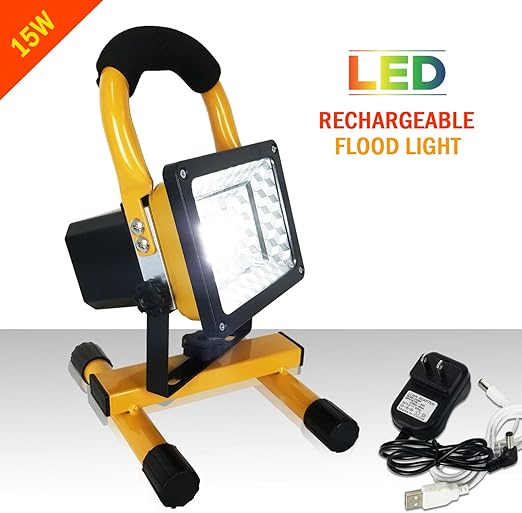 15W Portable LED Work Light Rechargeable Camping Lantern Waterproof Power Bank