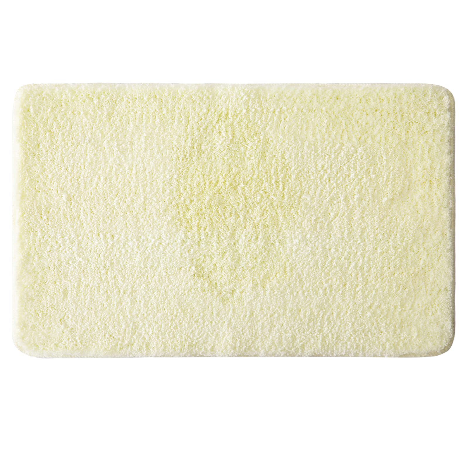 MIULEE Bathroom Rug Entrance Mat Non-Slip Tabis Absorbent Soft Microfibre Toilet Bath Tub Outlet Kitchen Living Room Bedroom Ivory White 40 x 60 cm