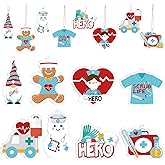 Woanger 24 Pieces Christmas Tree Nurse Ornament Nurse's Day Medical Ornaments 2025 Physician Assistant Gifts Doctor Ambulance Therapist Xmas Tree Decorative Gift for Christmas Tree, 8 Styles