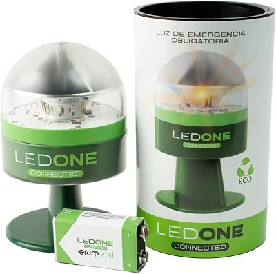 ERUM Vial - LEDONE Connected - Rundumleuchte LED V16 zugelassen von DGT mit obligatorischer Geolokalisierung für 2026 mit SIM-Karte und kostenlosen Daten bis 2038, Rundumleuchte V16 zugelassen in