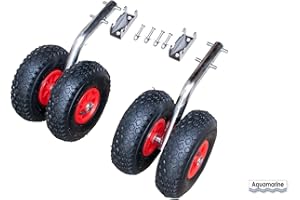 Boat Launching Wheels Double STAINLESS QUICK RELEASE Dinghy Wheels
