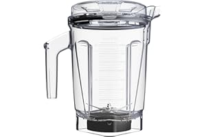 Vitamix 64-Ounce Low-Profile Blender Container with SELF-DETECT, BPA-Free, Laser-Cut Stainless-Steel Blades, Fits Under Most Kitchen Cabinets, Compatible with all full-size Vitamix Blenders