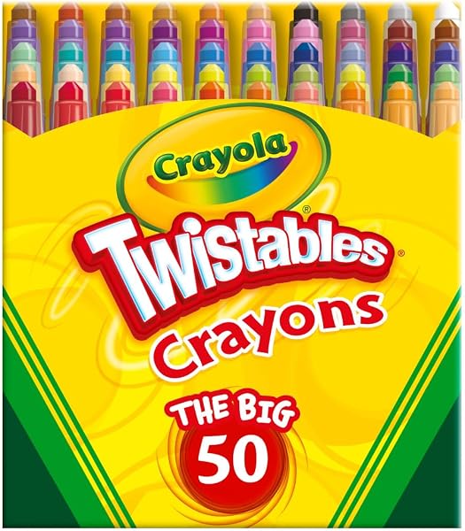Crayola Mini Twistables Crayons for Kids (50ct), Cute Back to School Supplies for Kids, Crayons for Coloring Books, Gift for