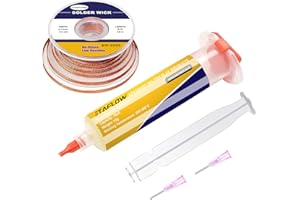 ETAFLOW Solder Wick 10ft with Flux Paste Kit, 0.1 inch Width, Electronics Desoldering Set