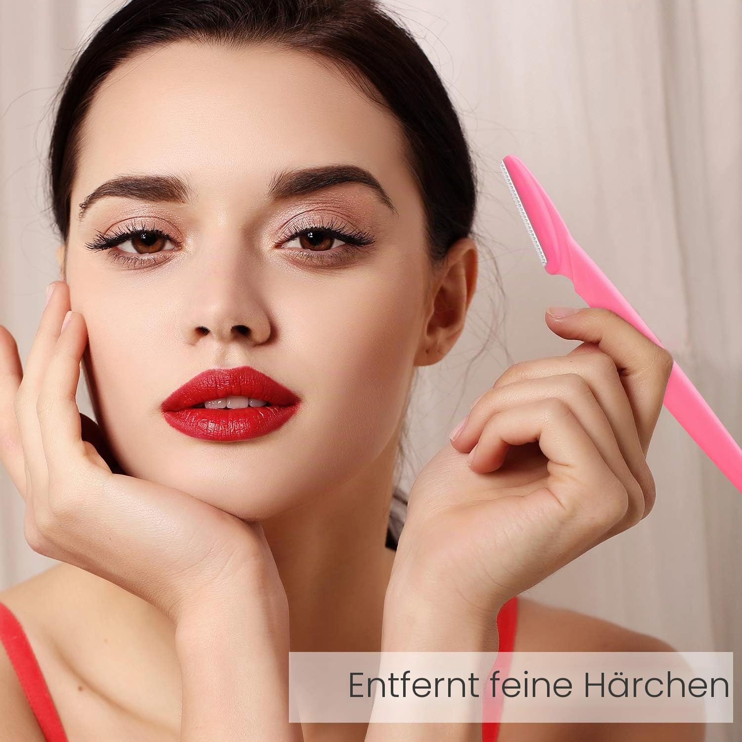 FEPITO 20 Stücke Damen Gesicht Rasierer Augenbraue Rasierer Former Rasierapparat für Damen und Männer Mehrzweck Peeling Gesicht Rasiermesser (20pcs) 4