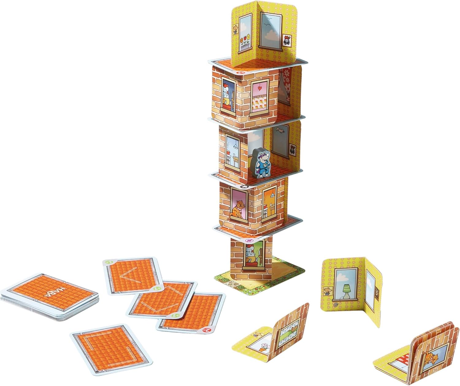 HABA 302203 Rhino Hero 3D Stacking Game for 2-5 Superheroes Ages 5+ with Simple Rules for Quick Fun Action Game for the Whole Family - Image 3