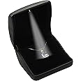 LED Black Necklace Box Arc Shaped Elegant Pendant Box for Birthday, Valentine' Day, Mother's Day, Father's Day,Christmas, Wedding...Luxury Arc Shaped Design PU Leather LED Necklace Box With an Extra