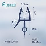 HNNHOME Bath Shower Screen Door Seal Strip 4-6mm Glass up to 14mm Gap 870mm view 4