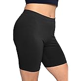 STRETCH IS COMFORT Biker Shorts for Women | Women's Athletic Workout Shorts | Cotton | Small - 5X