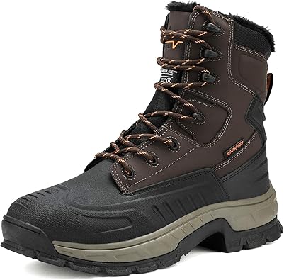 nortiv 8 men's insulated waterproof hiking winter snow boots