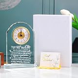 Ornalrist Happy 90th Birthday Glass Keepsake Clock Gift view 5