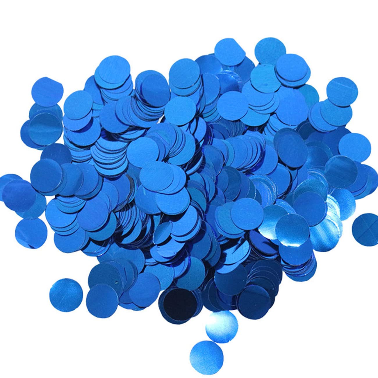 CC wonderland zone 50g Blue Metallic Shiny Round Confetti-Table Confetti for Party Wedding Decoration(Φ1.5cm) — image 1
