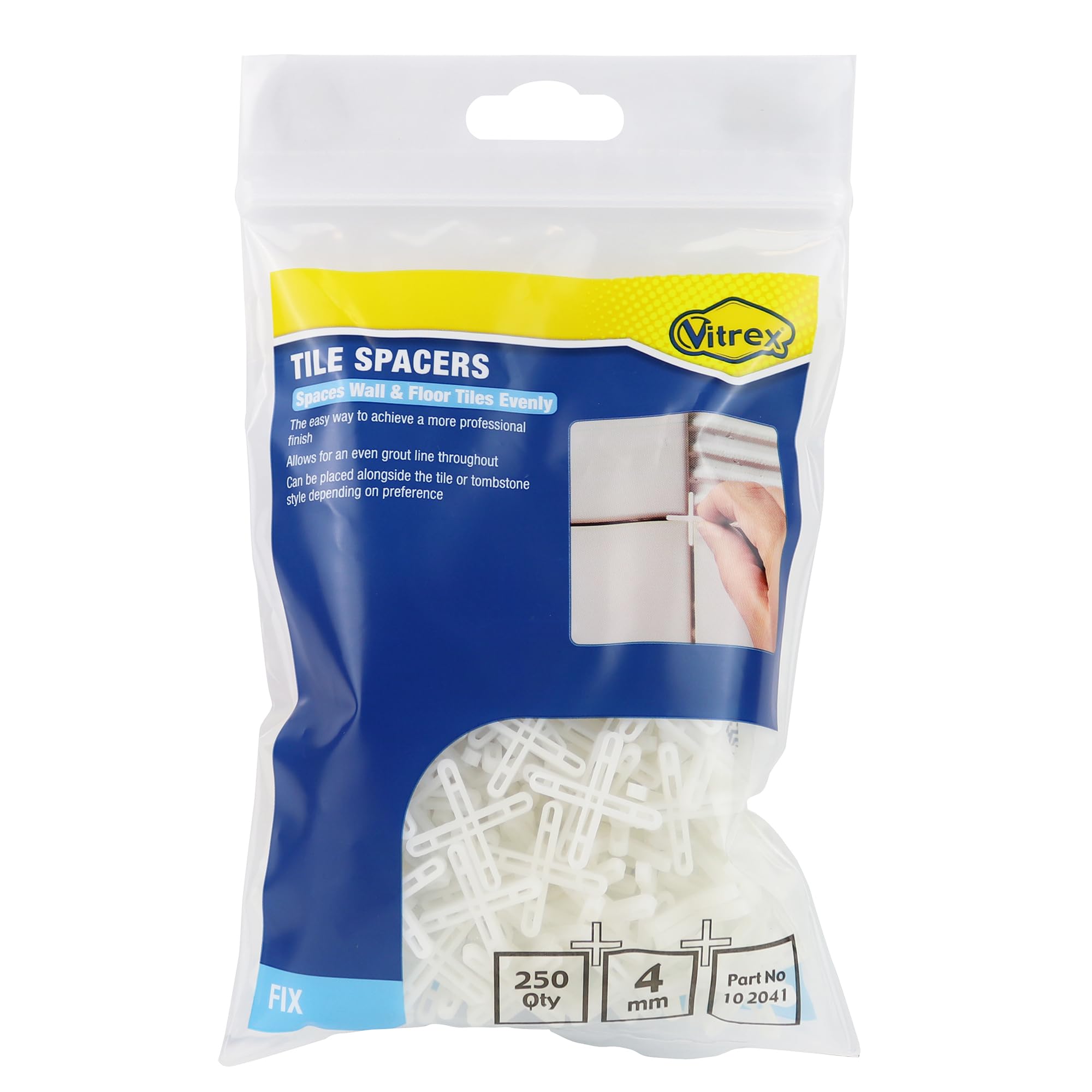 Vitrex 10 2041 Floor Tile Spacers 4.00mm (Pack of 250)