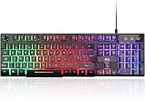 Rii Gaming Keyboard UK Layout USB Wired Rainbow Backlit 105 Keys view 1