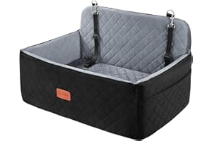 HEGGCOOE Dog Car Seat for Medium and Large Dogs, Booster Seat for Dogs Under 55 Pounds or 2 Small Dogs, Detachable and Washab