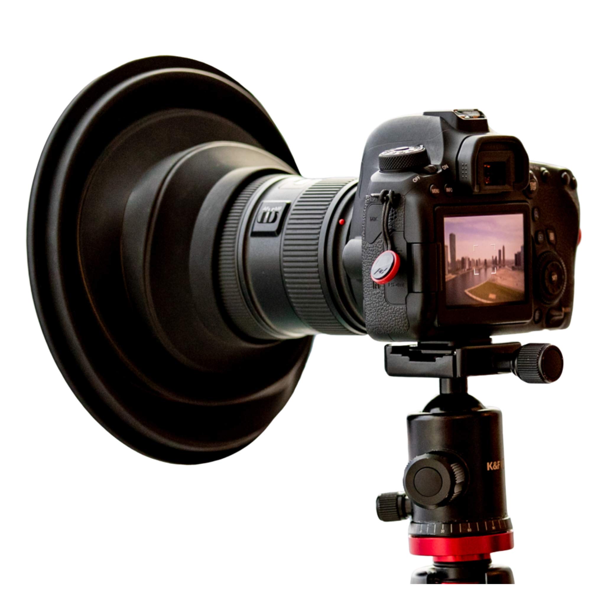 Photo 1 of Original ULHgo Ultimate Lens Hood - Camera Lens Anti Reflection Lens Hood -Lens Skirt Antireflection - DSLR Rubber Lens Hoods - Fits 49mm to 82mm Lens Filter Thread - from Kickstarter