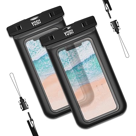 YOSH Wasserdichte Handyhülle Tasche(2 Stück) Schnorcheln Tauchen Schwimmen Kanu Wanderung Unterwasser für iPhone X/8/7/6/6s P