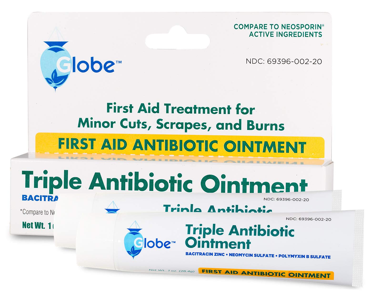 Globe Triple Antibiotic First Aid Ointment, 1 oz (2Pack) First Aid