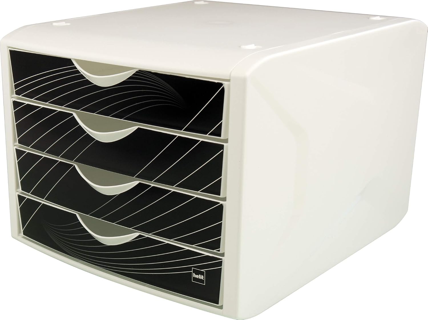 Helit, The “Chameleon” Drawer Box White/Black, 225 x 305 x 40 mm