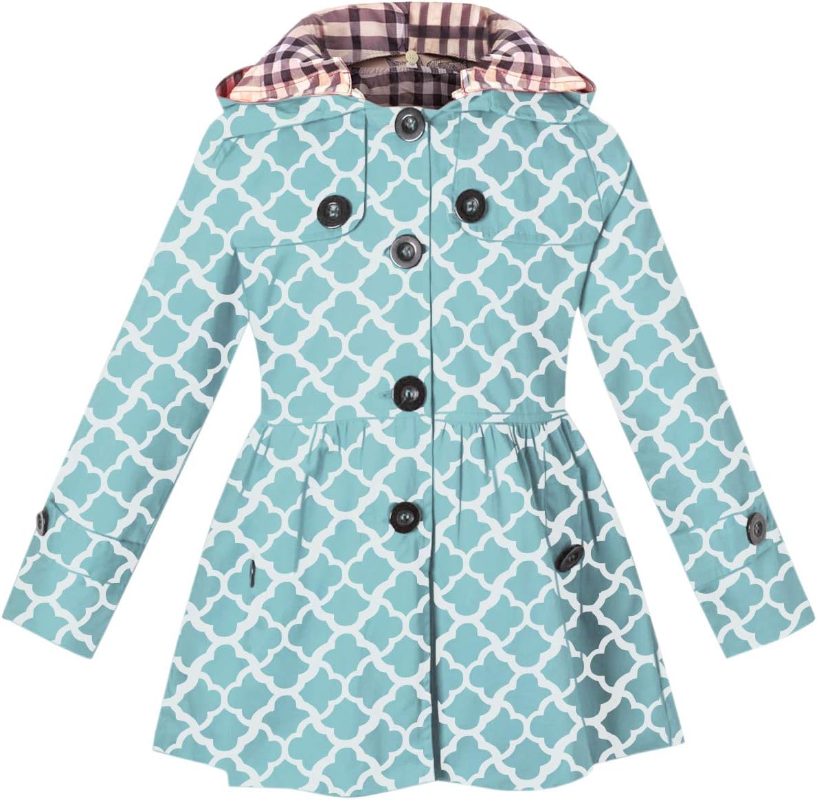 Girl's Quilted Trench Coat