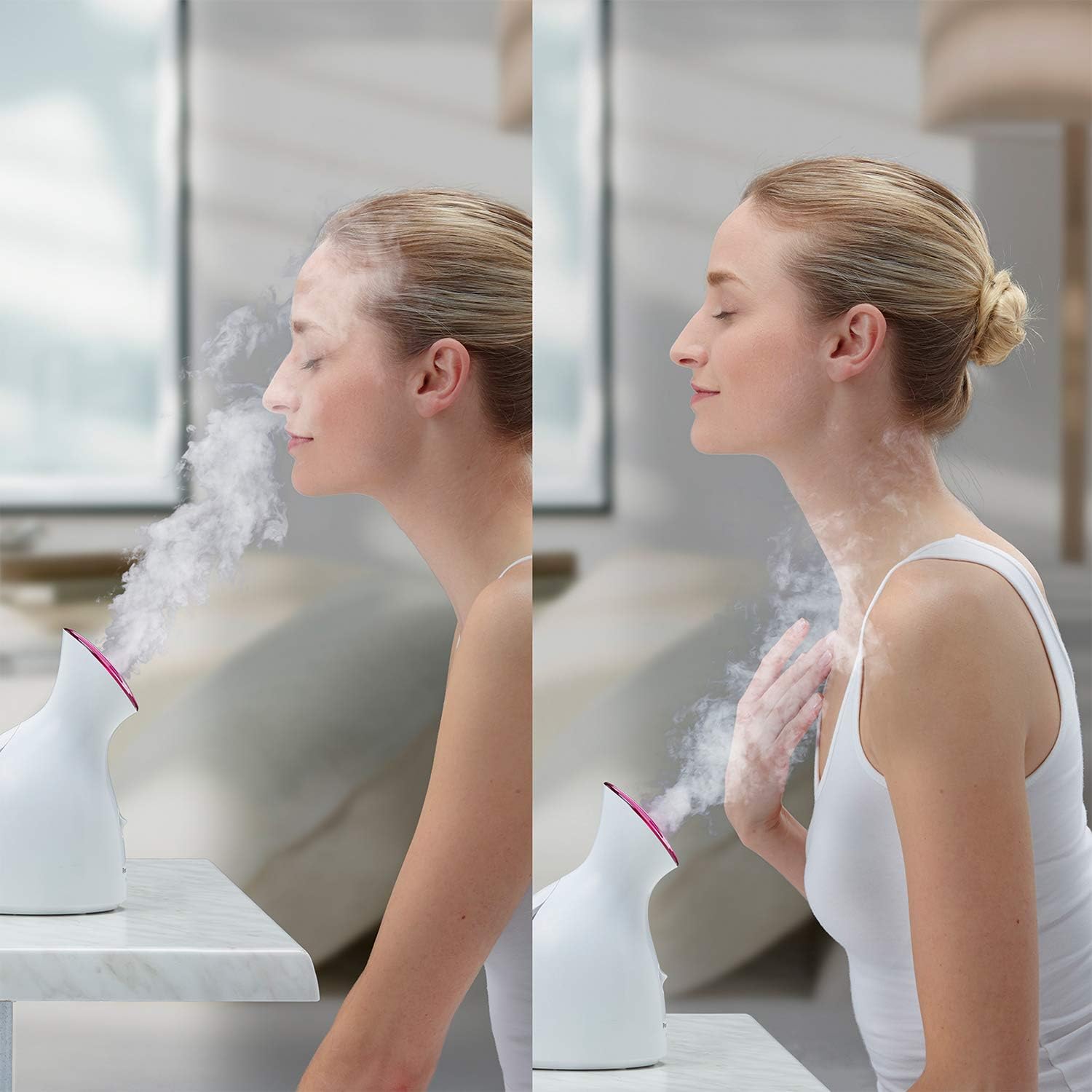 Panasonic Spa-Quality Facial Steamer EH-SA31VP with Ultra-Fine Nano Ionic Steam to Moisturize and Promote Deep Pore Cleansing, Compact Design and One-Touch Operation, 6-Minute Steam Cycle: Appliances