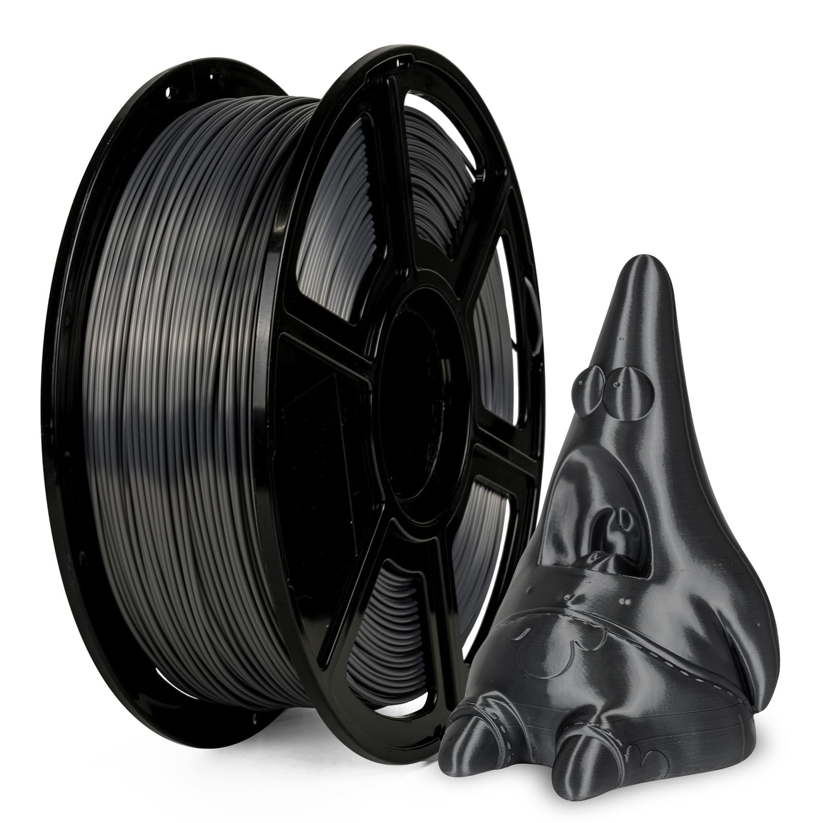 Flashforge PLA Silk 1.75mm 3D Printer Filaments Silk PLA (Metal Grey, 1kg)