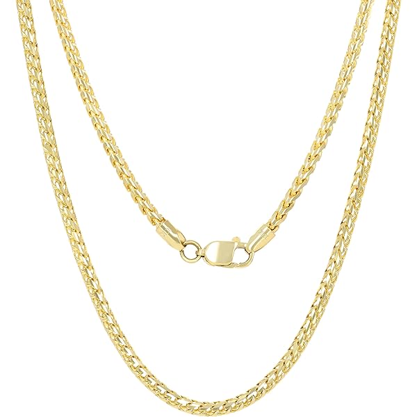 Nuragold 10k Real Yellow Gold Spiga Wheat 5mm Rounded Foxtail Palm