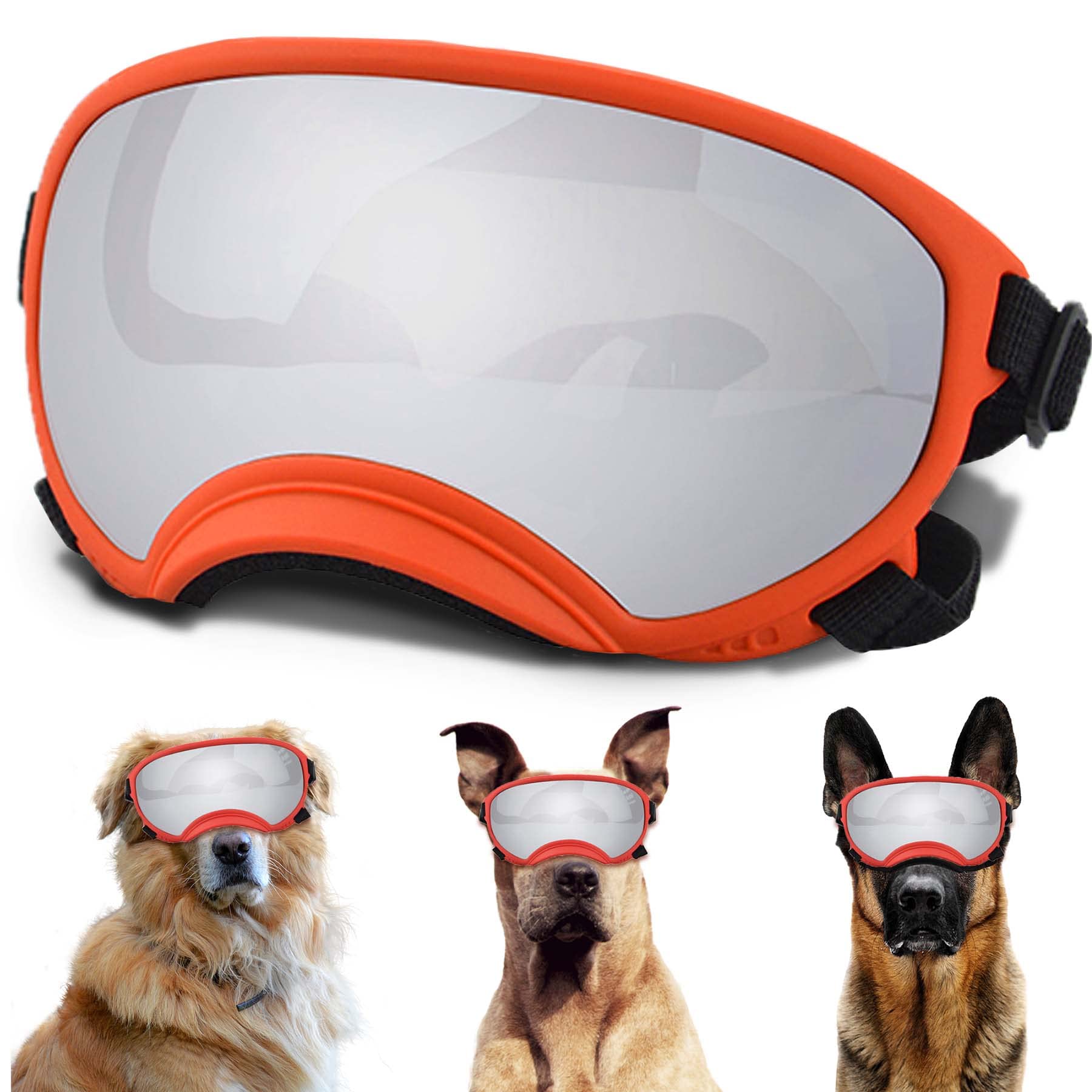 Photo 1 of NICERINC PET Dog Sunglasses, Large, UV Protection, Adjustable Strap, Soft Foam, Black