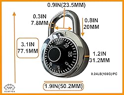 DuoTyga Combination Locker Lock, 60 Pack, Digital
