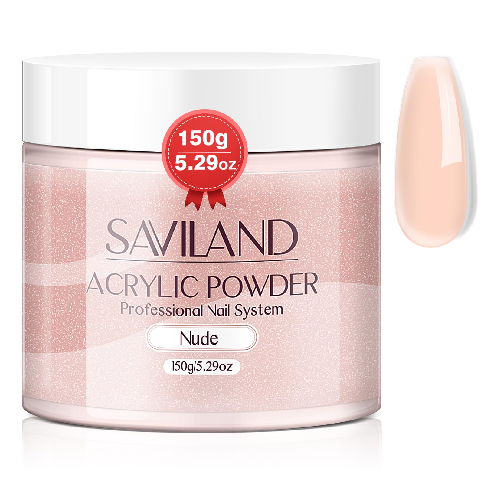 Saviland Acrylic Powder - Nudes Acrylic Nail Powder System Kit - 150g/5.29OZ - Strengthen Nail 3D Carving Supplies