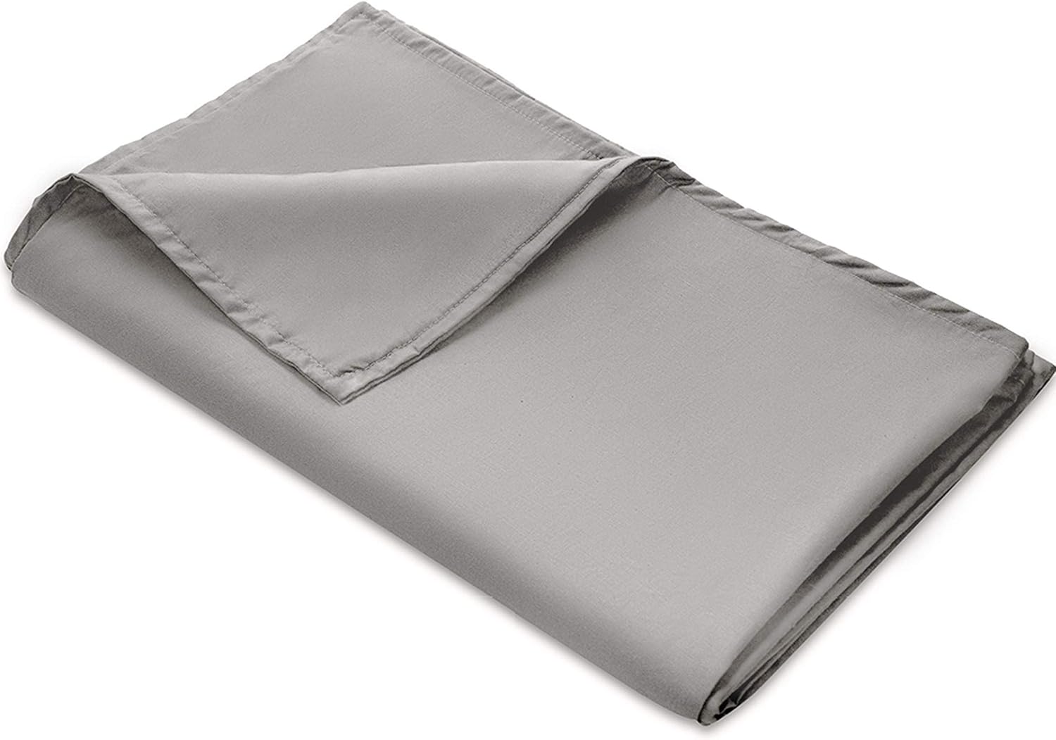 Quility Weighted Blanket Cover - Adult Removable Duvet Cover for Weighted Blanket - 60"x80" - Full Size Bed - 100% Cotton Cover Fabric - Light Grey