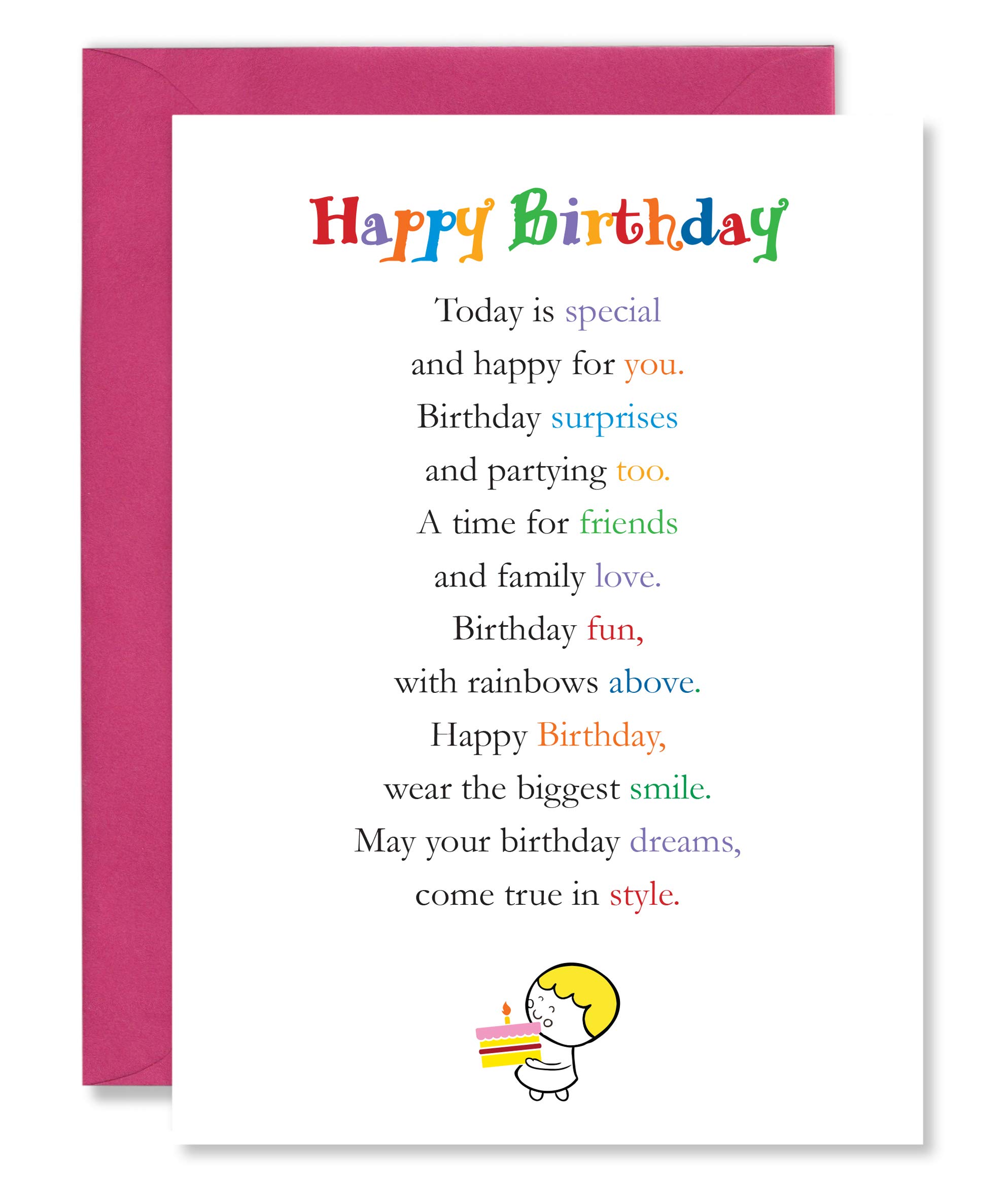 Clarabelle Cards - Happy Birthday Greetings Cards For Her | Friend with Lovely Poem Verse sold by Card Candy