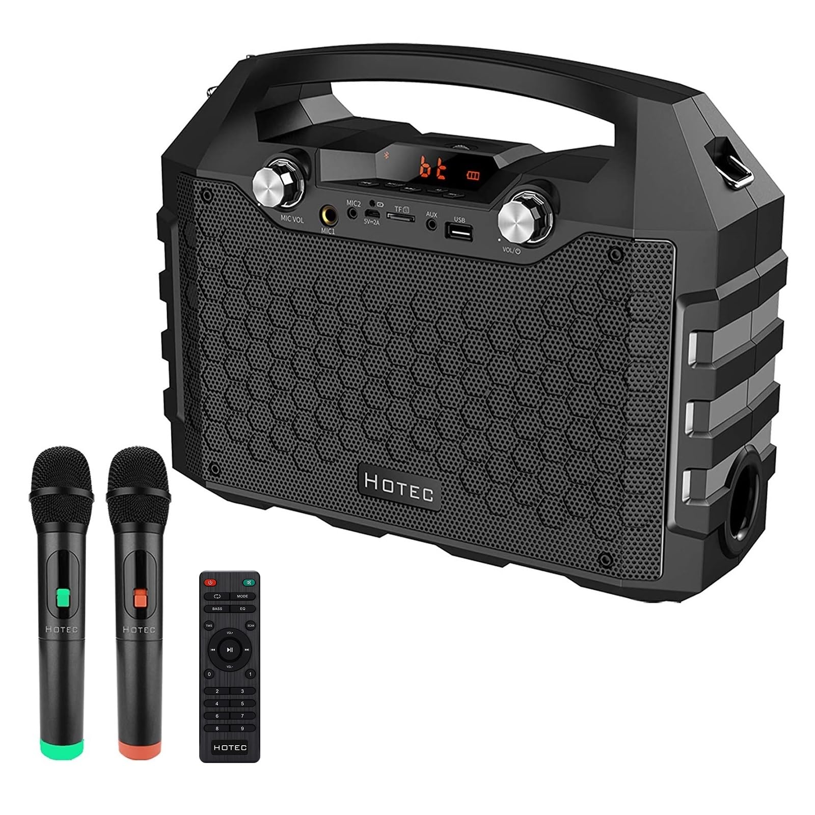 Photo 1 of ***MISSING PARTS // NO RETURN***
Hotec Wireless Bluetooth Portable PA Speaker System, Powerful Bluetooth Karaoke Machine with Dual Wireless Microphones for Karaoke, Wedding, Party, Teaching, Lecture, Church, Outdoor Indoor Activities