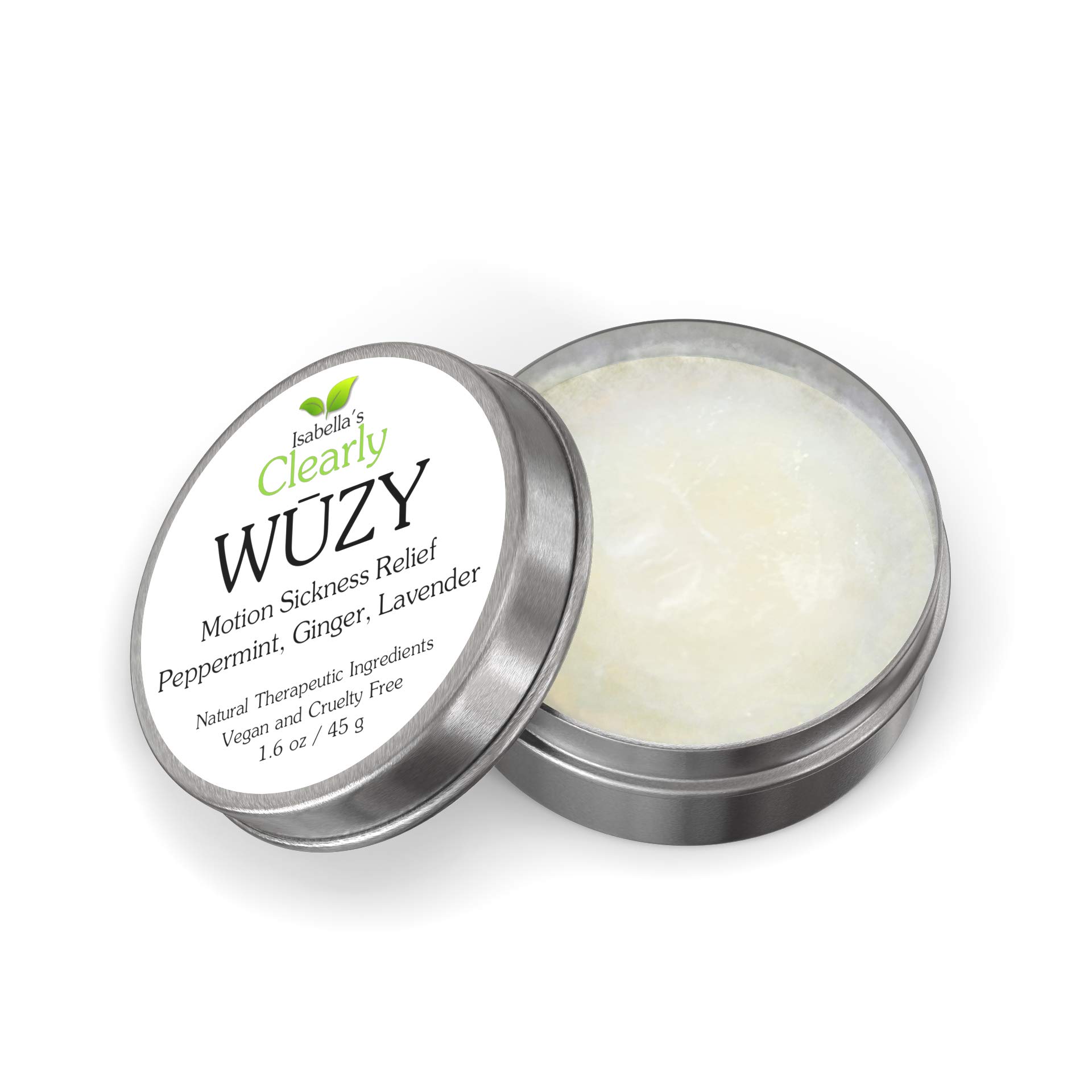 Clearly WŪZY, Aromatherapy Herbal Anti Nausea Rub | Relief for Morning and Motion Sickness, Dizziness, PMS, Travel | Natural Remedy with Ginger, Peppermint, Lavender | Made in USA