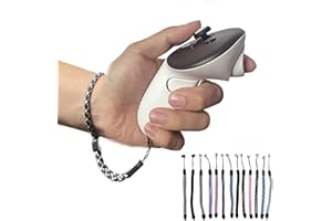 MUAGOCHIC Improved Replacement Wrist Straps for Oculus Quest 3 Gen Controller, Sturdy Comfy Adjustable Hand Strap for Oculus 3, Easy Attach White Resin Stopper for Oculus Controllers