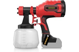 3D VO INN Brushless Cordless Paint Sprayer Compatible with Milwaukee 18V Battery (Battery Not Included),1000ml/min High Flow,1200ml Container,150 Din/s Max Viscosity,Paint Sprayer for Furniture