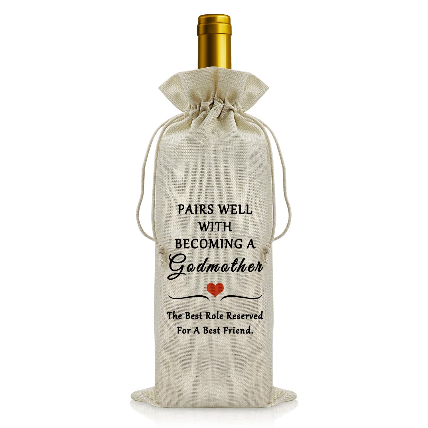 Godmother Gifts Wine Bags Baptism Gift for Best Aunts Friend Sister Godmother Proposal Gift Christening Gift for Godmother Wine Bottle Bag First Communion Gifts for Godmother Mother's Day Gifts