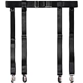 Women's Plus Size Thigh Garter Belts, Adjustable High Elastic Garter Belt and Stockings Set, Thigh High Stockings for Garter Belts